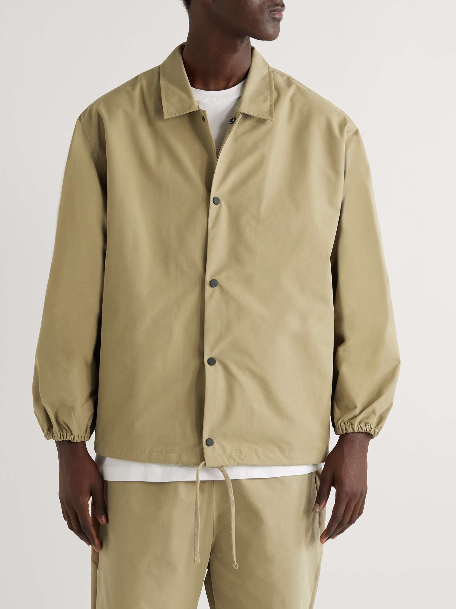 Logo-Flocked Cotton-Blend Coach Jacket - 4