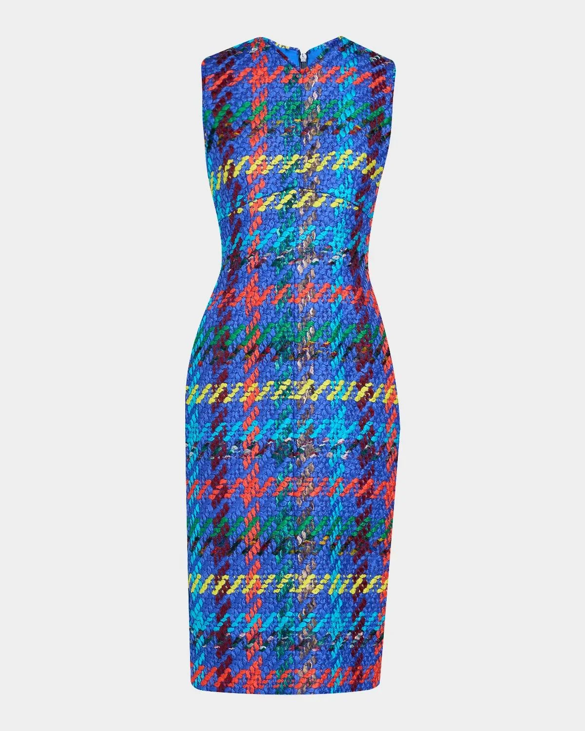 Crayon Tweed V-Neck Midi Pencil Dress - 1