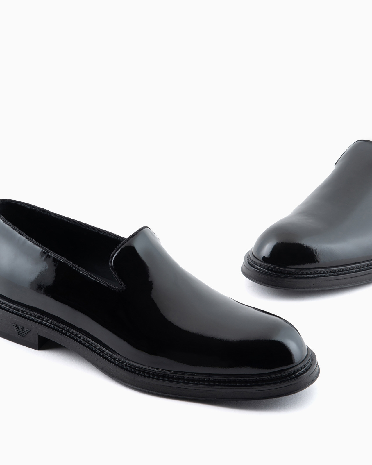 Patent-leather slipper loafers - 5