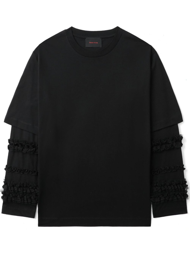 ruffle-detailing T-shirt 1