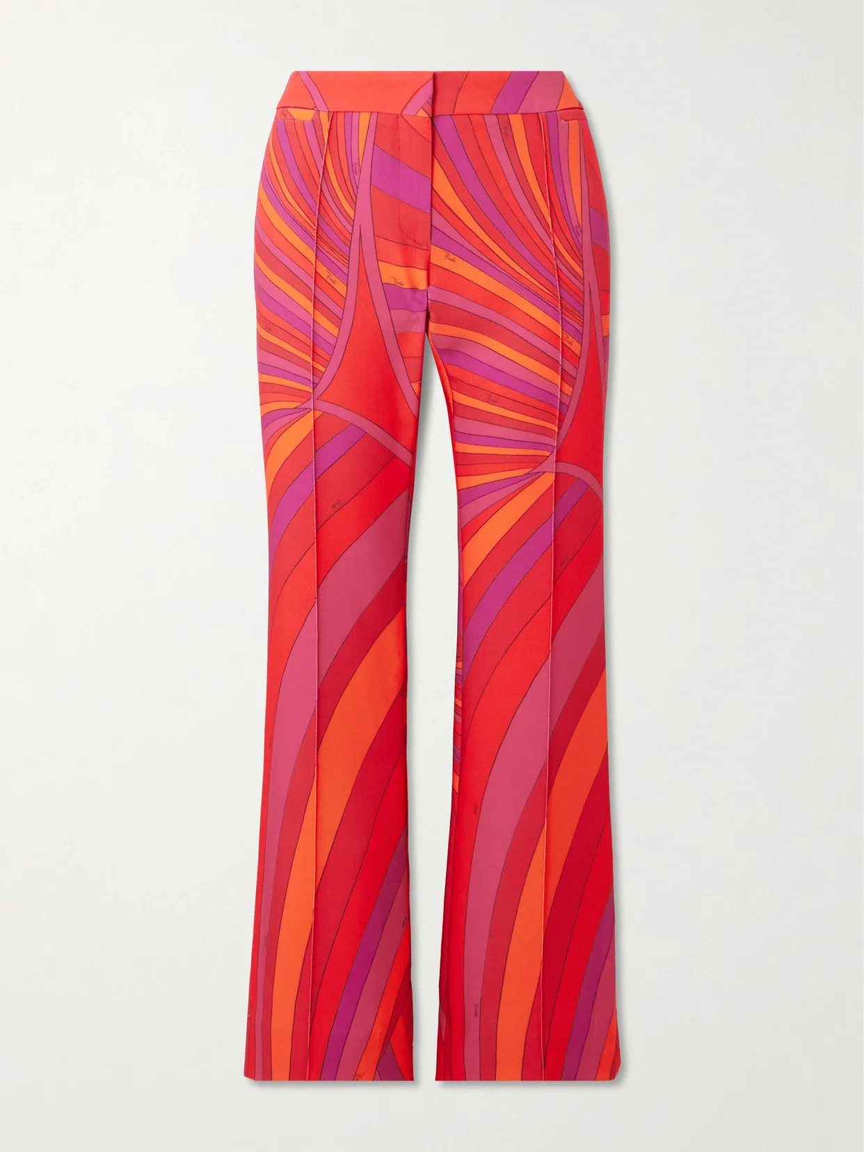 Cropped Printed Cady Straight-leg Pants - 1