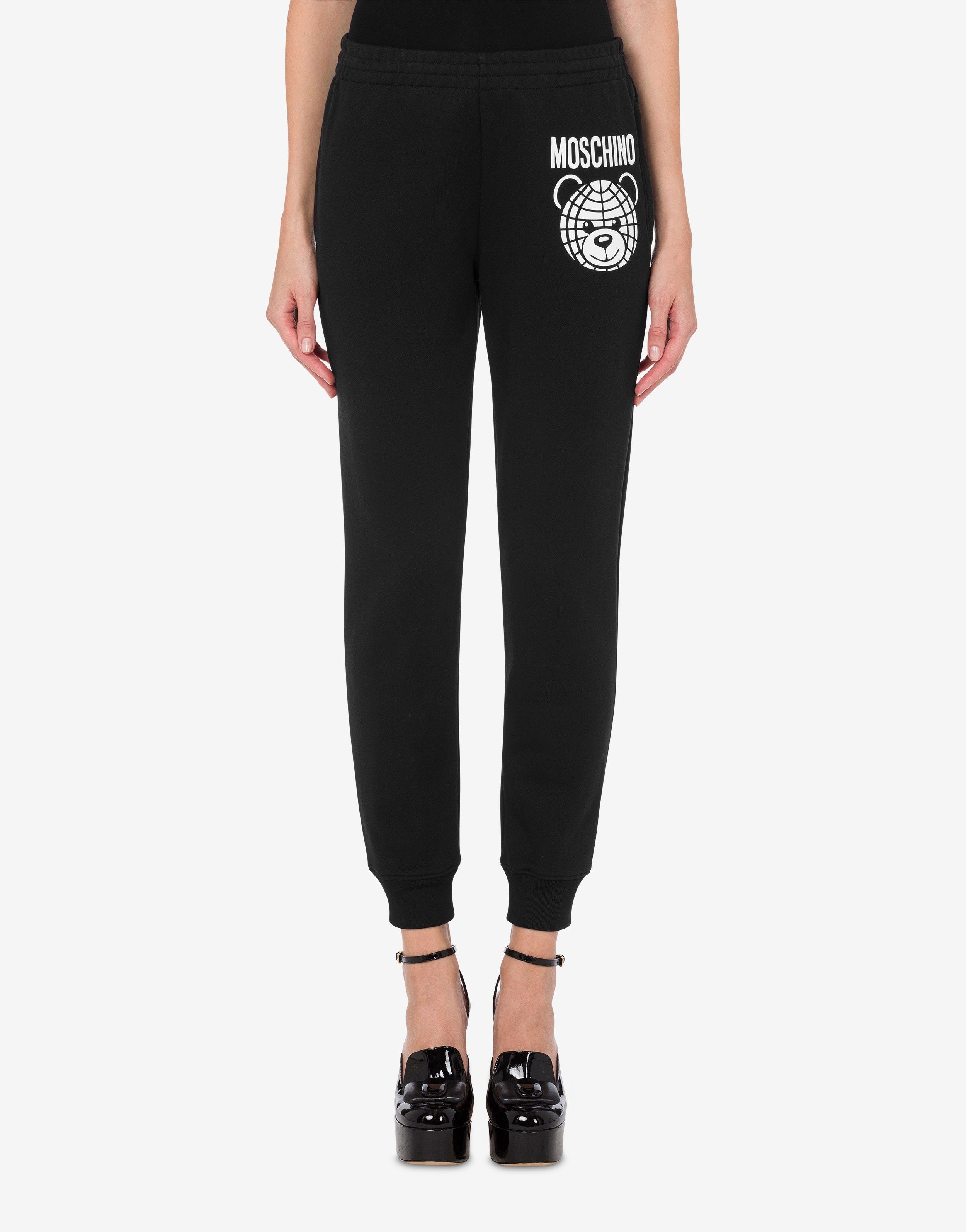 MOSCHINO TEDDY BEAR ORGANIC FLEECE JOGGERS - 2