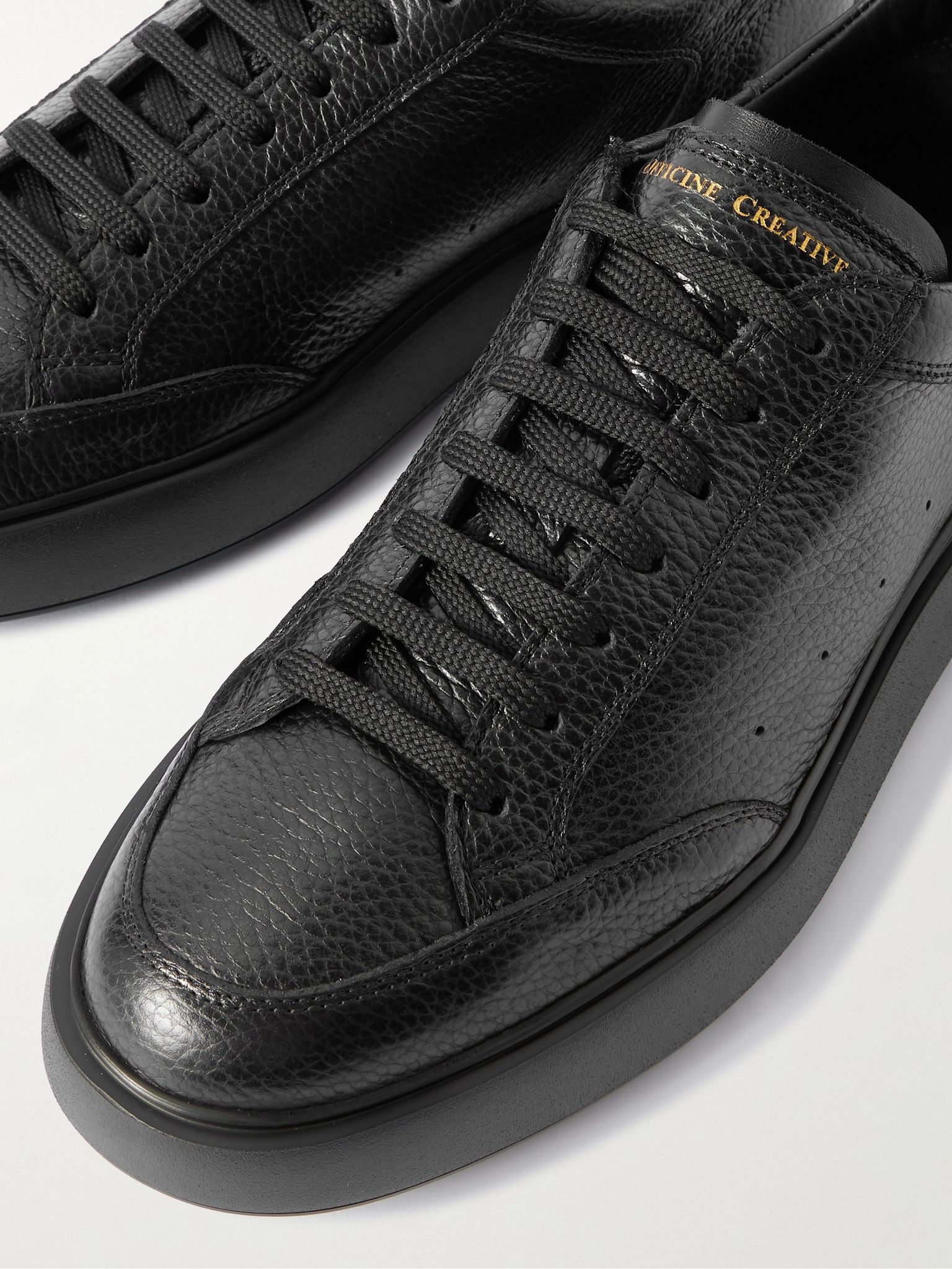 Sequel 001 Full-Grain Leather Sneakers Black - 5