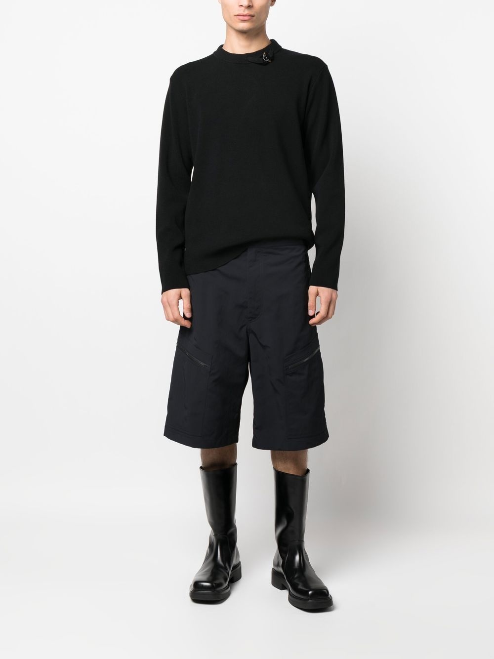 fine-knit buckle jumper - 2