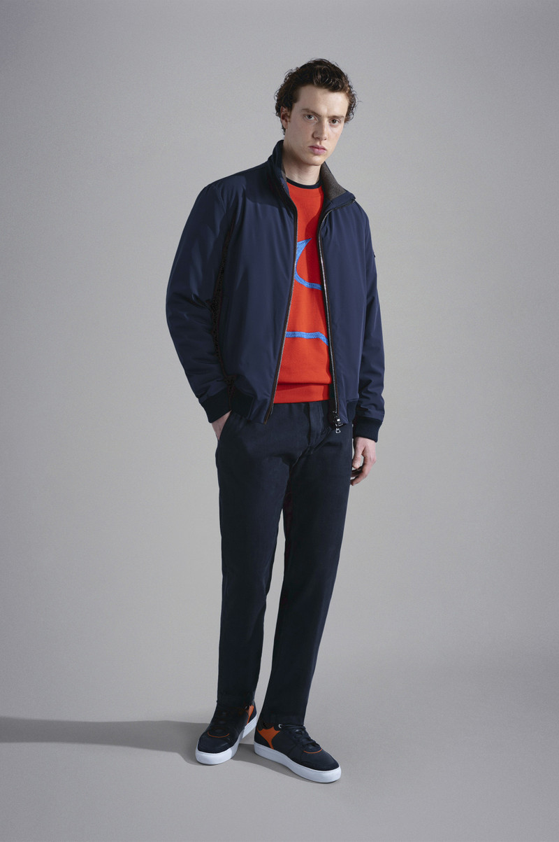 Paul & Shark RE-4X4 STRETCH TYPHOON® BOMBER JACKET WITH SUEDE DETAILS outlook