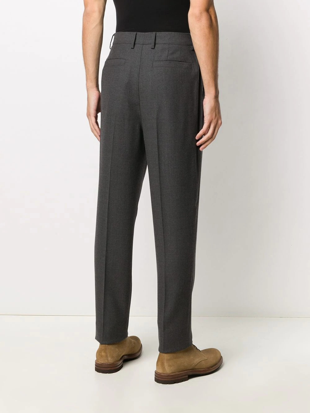 striped pattern tailored trousers - 4