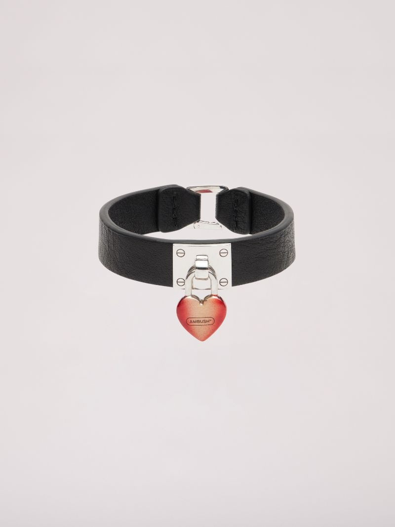 FIRE HEART LEATHER BRACELET 1