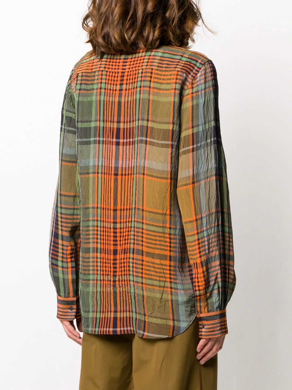 checked print shirt - 4