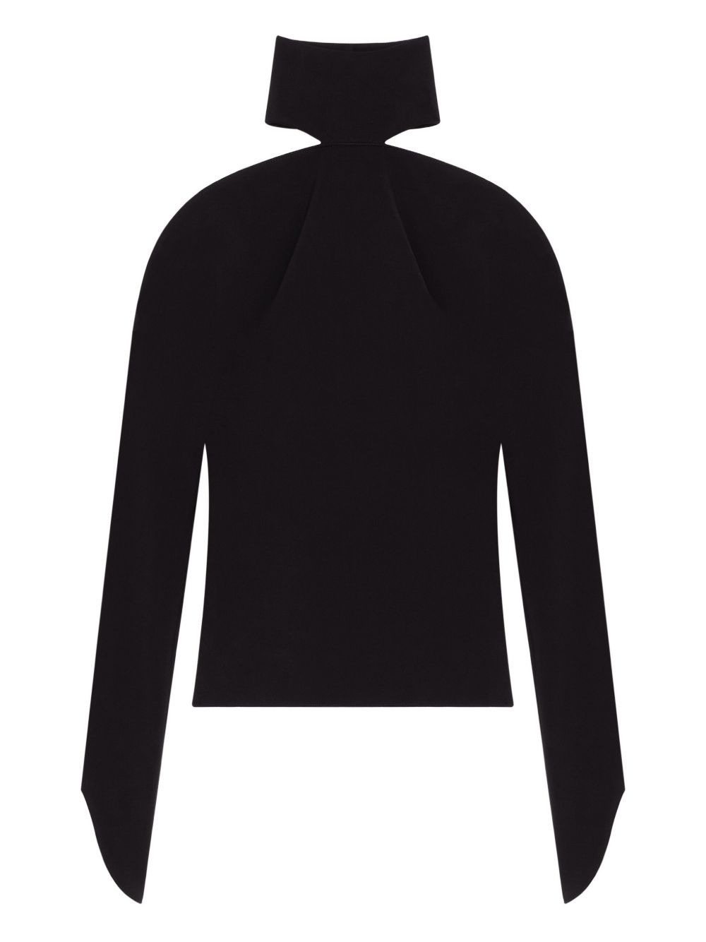 high-neck cold-shoulder top - 4