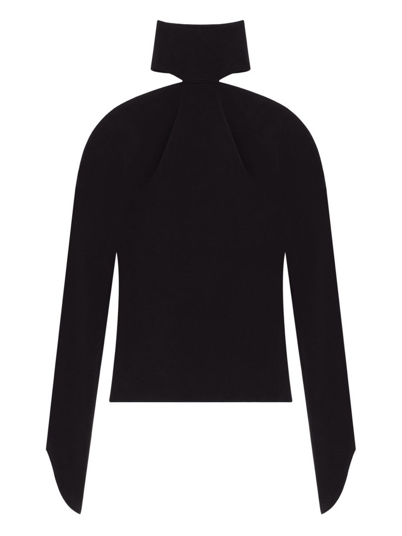 high-neck cold-shoulder top 4