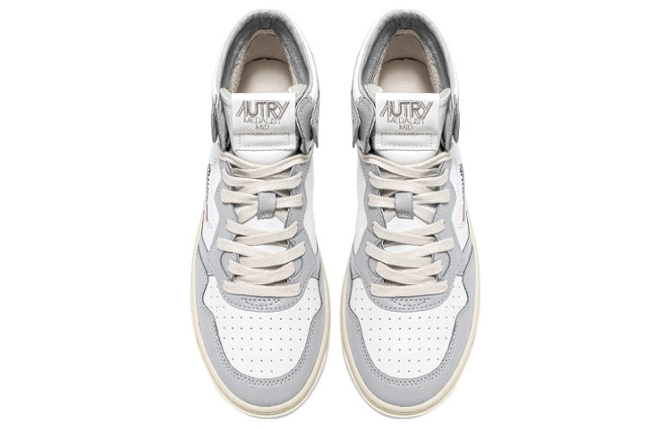 AUTRY Medalist Mid Bicolor 'White Grey' AUMM-WB10 - 3