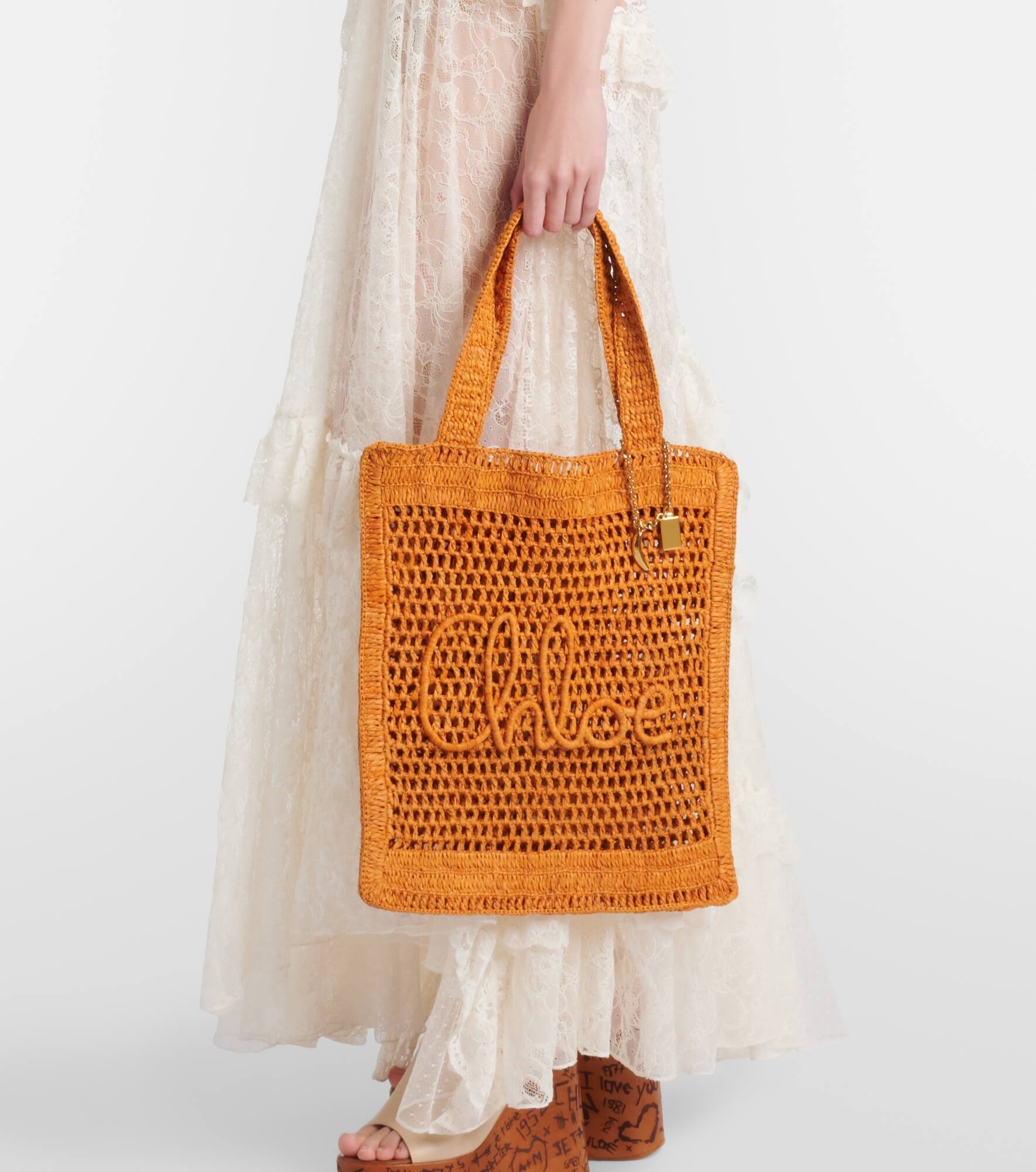 Summer Banana raffia tote bag - 2