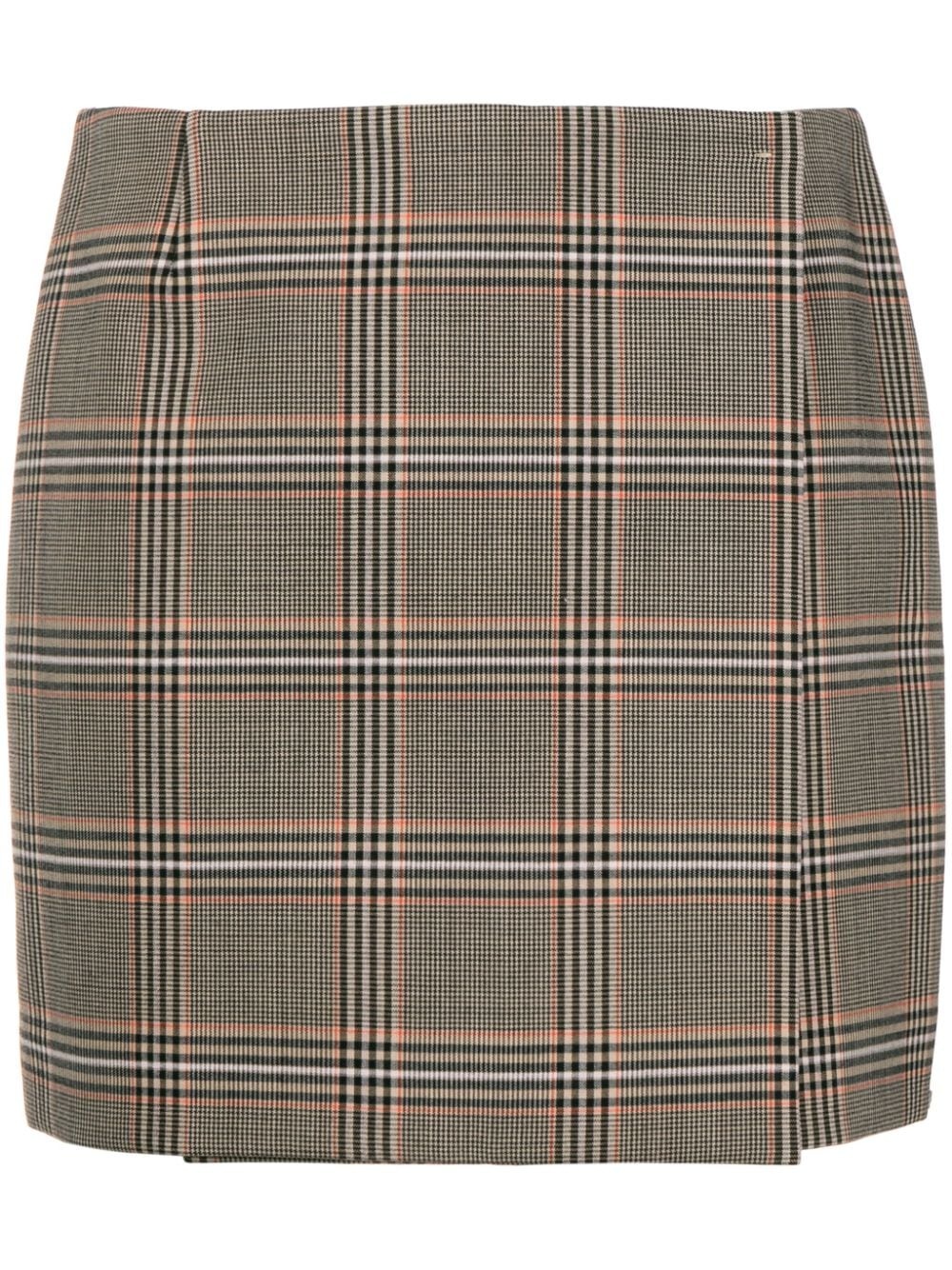 Staffa check-pattern mini skirt - 1