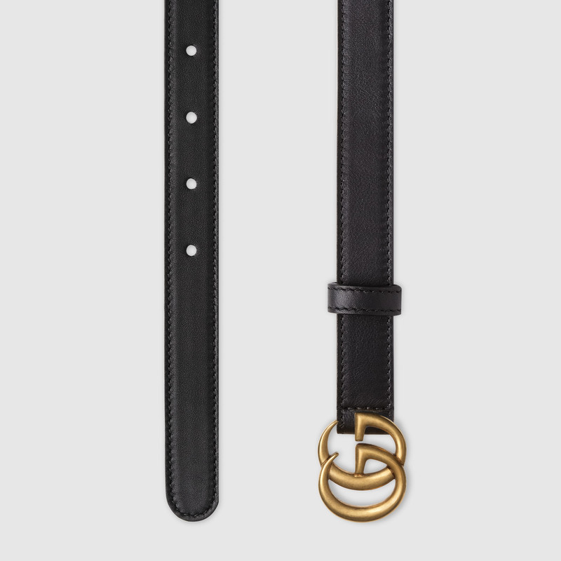 GUCCI Leather belt with Double G buckle outlook