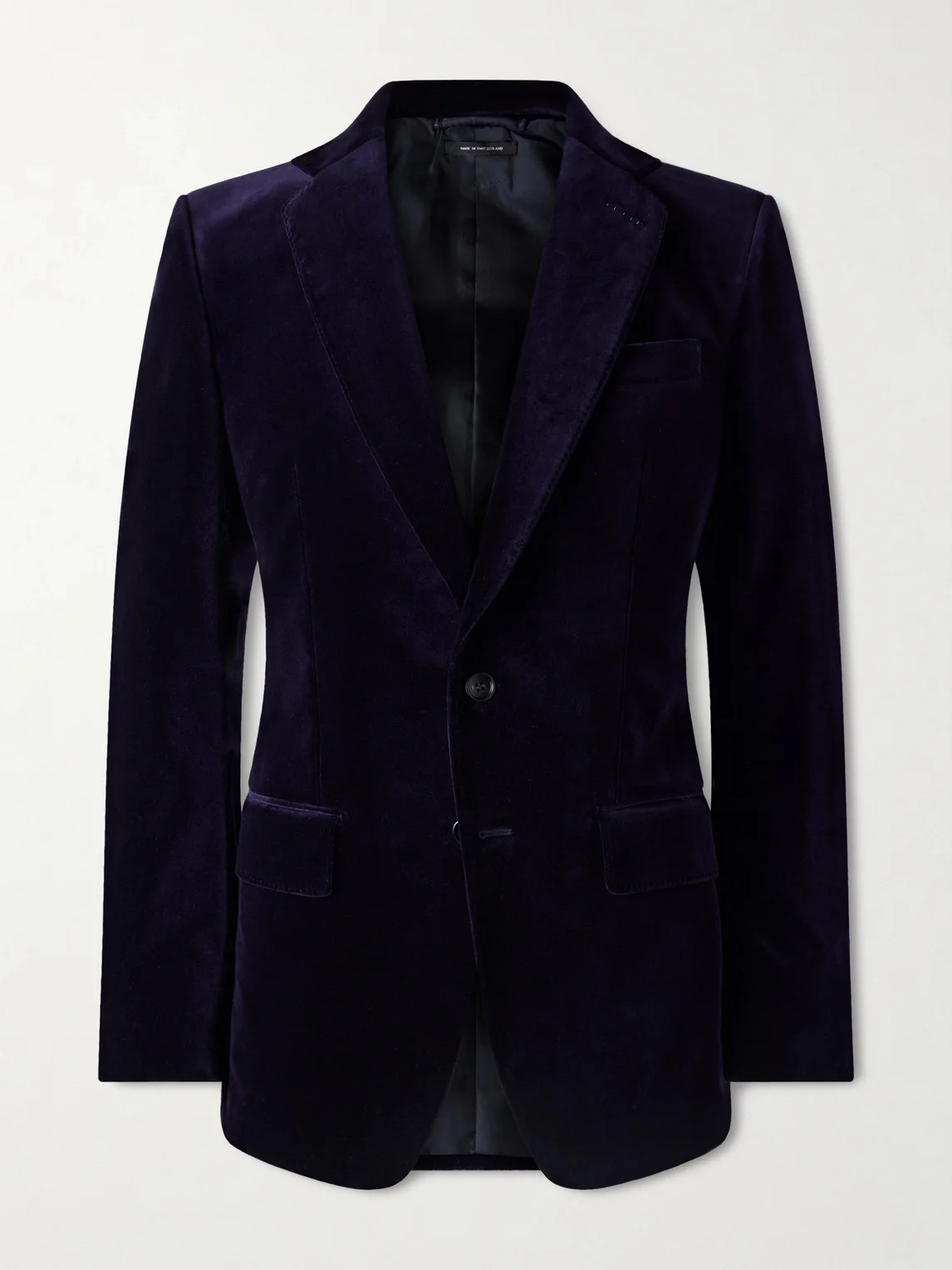 Atticus Slim-Fit Cotton-Blend Velvet Blazer - 1
