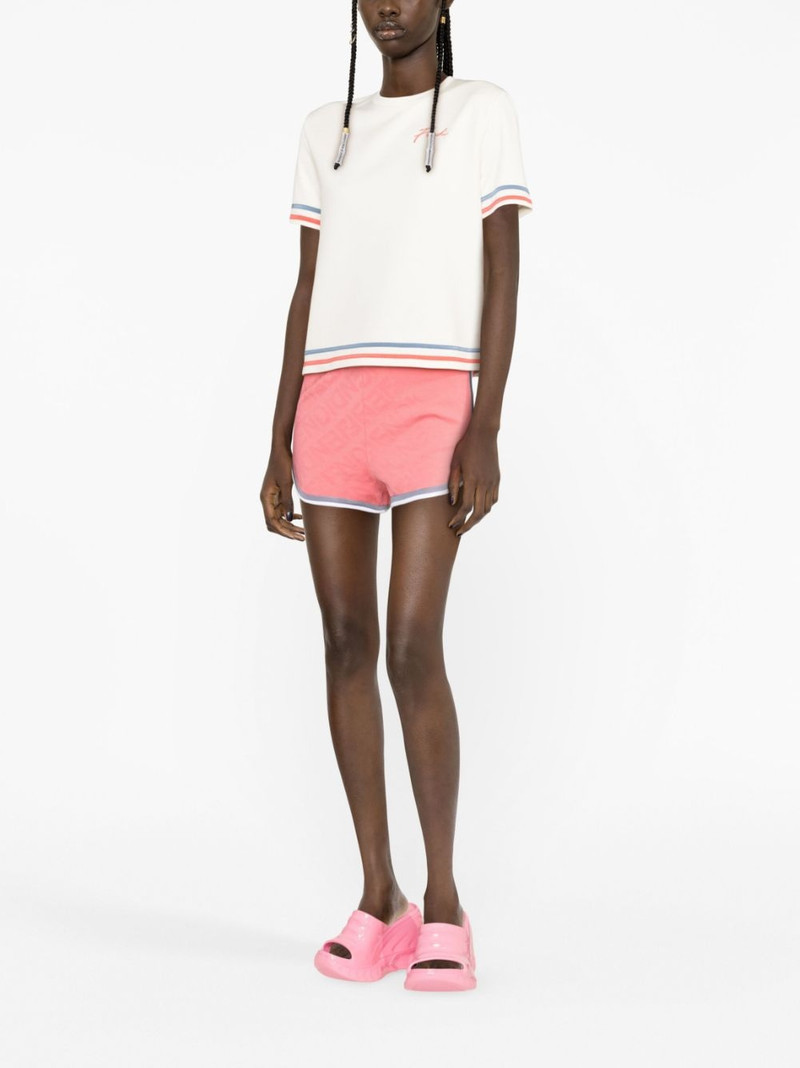 FENDI striped knitted shorts outlook