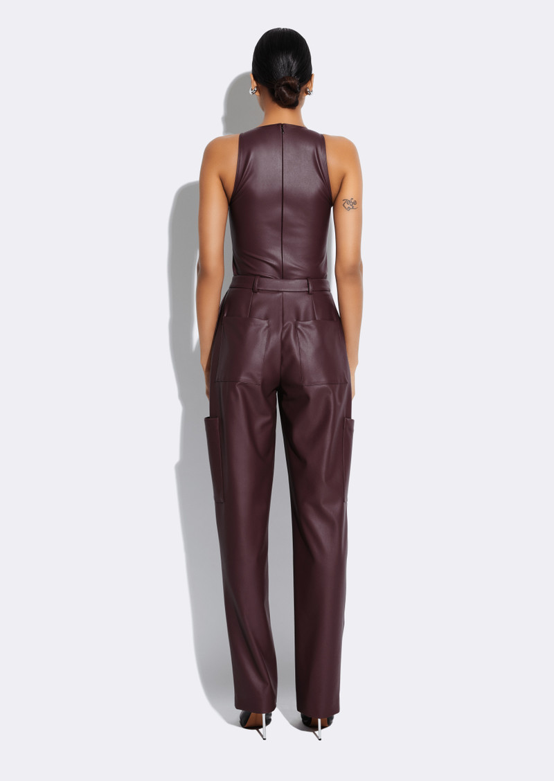 Stretch Faux Leather Tapered Trouser 3