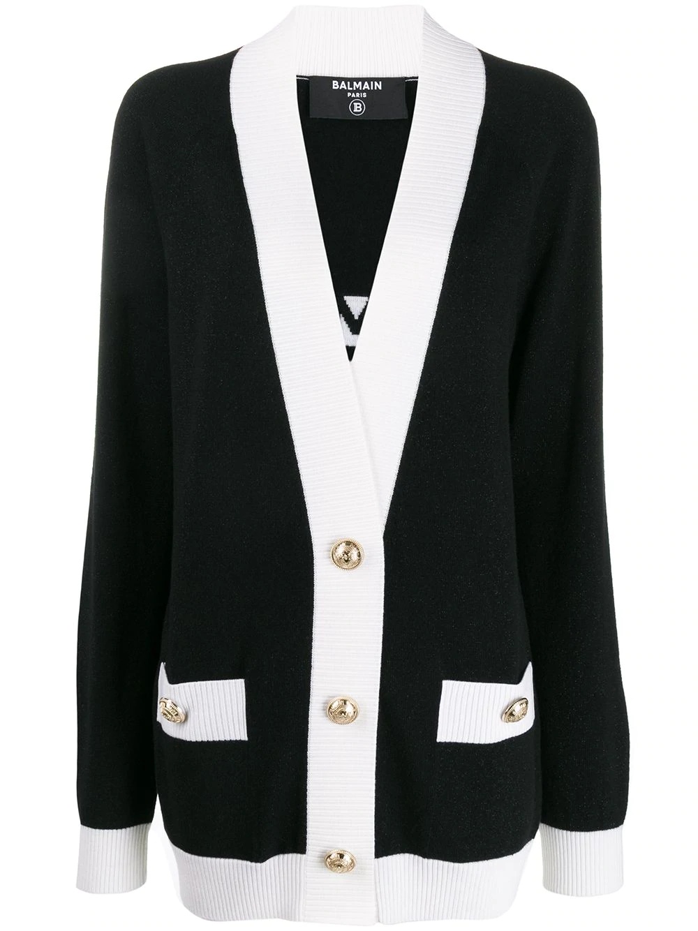 logo-back cardi coat - 1