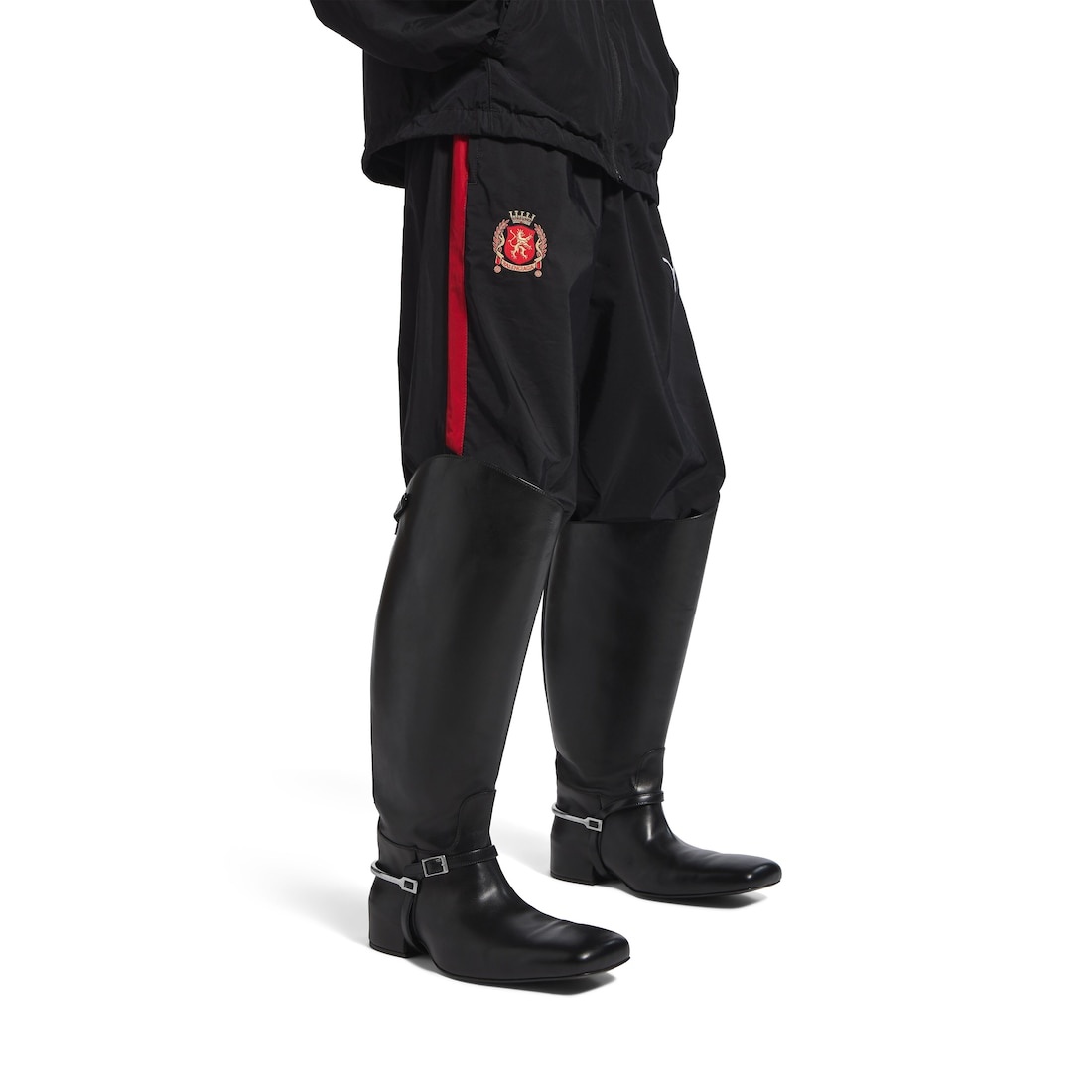 Balenciaga I Puma Large Tracksuit Pants in Black/red - 5