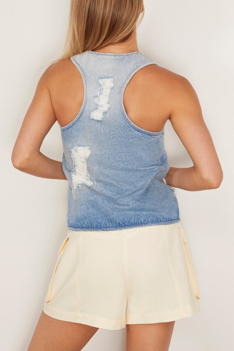 Gilet in Medium Blue 4