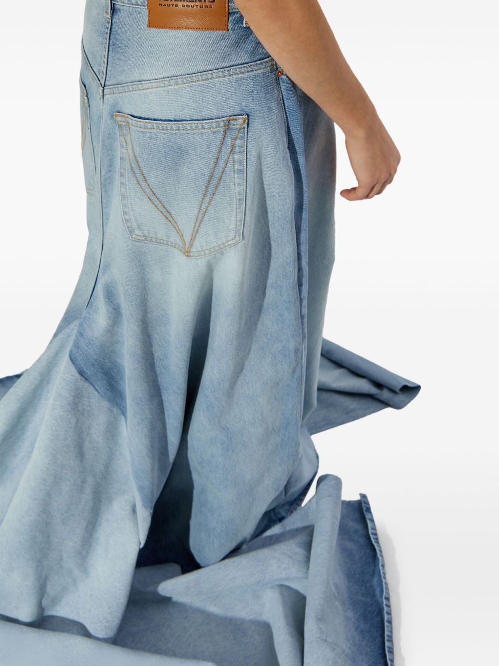 skirt-attached jeans - 6