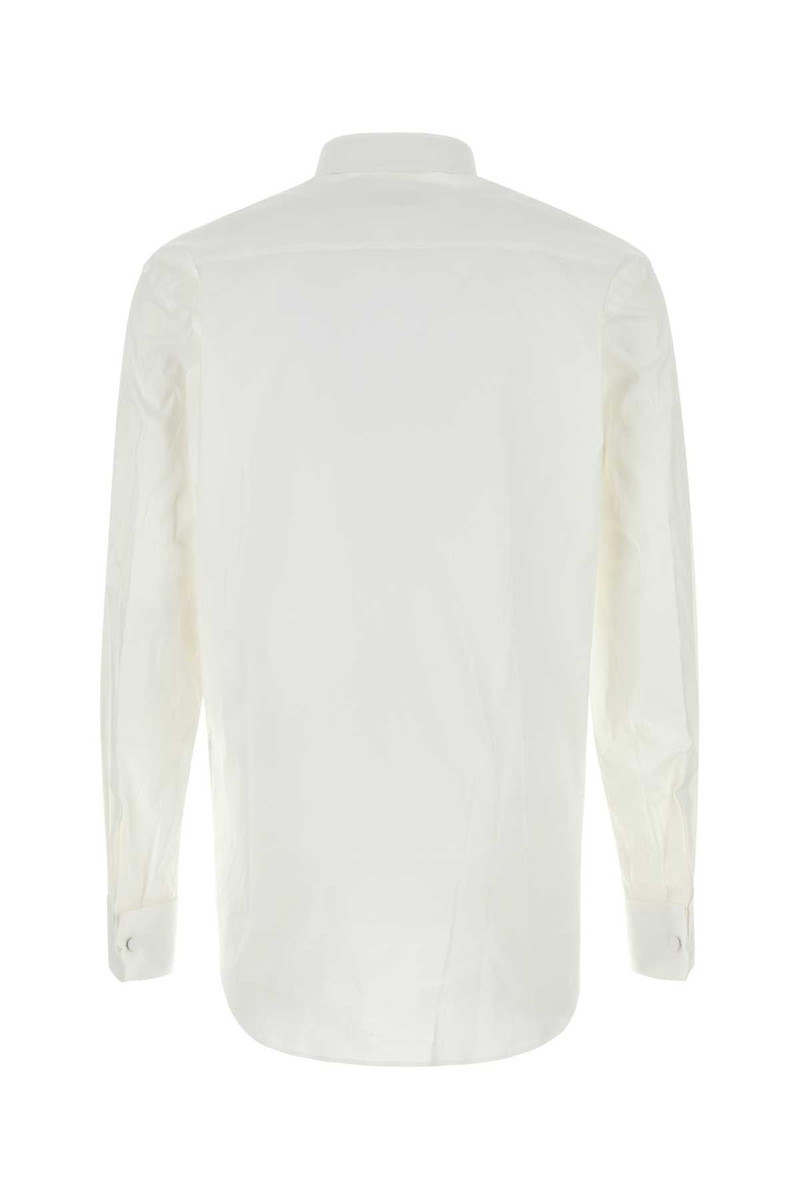 Prada White Stretch Cotton Blend Shirt Bianco Coeapoliammidericiclata Camicie outlook