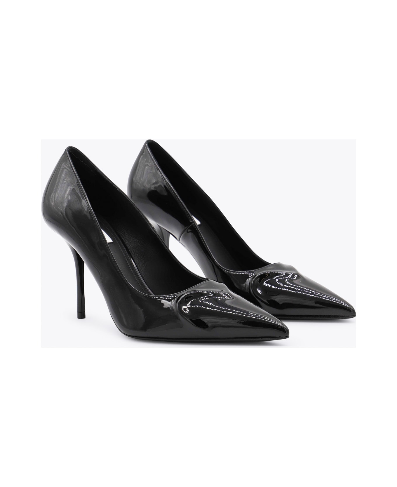 Black Leather Pumps - 2