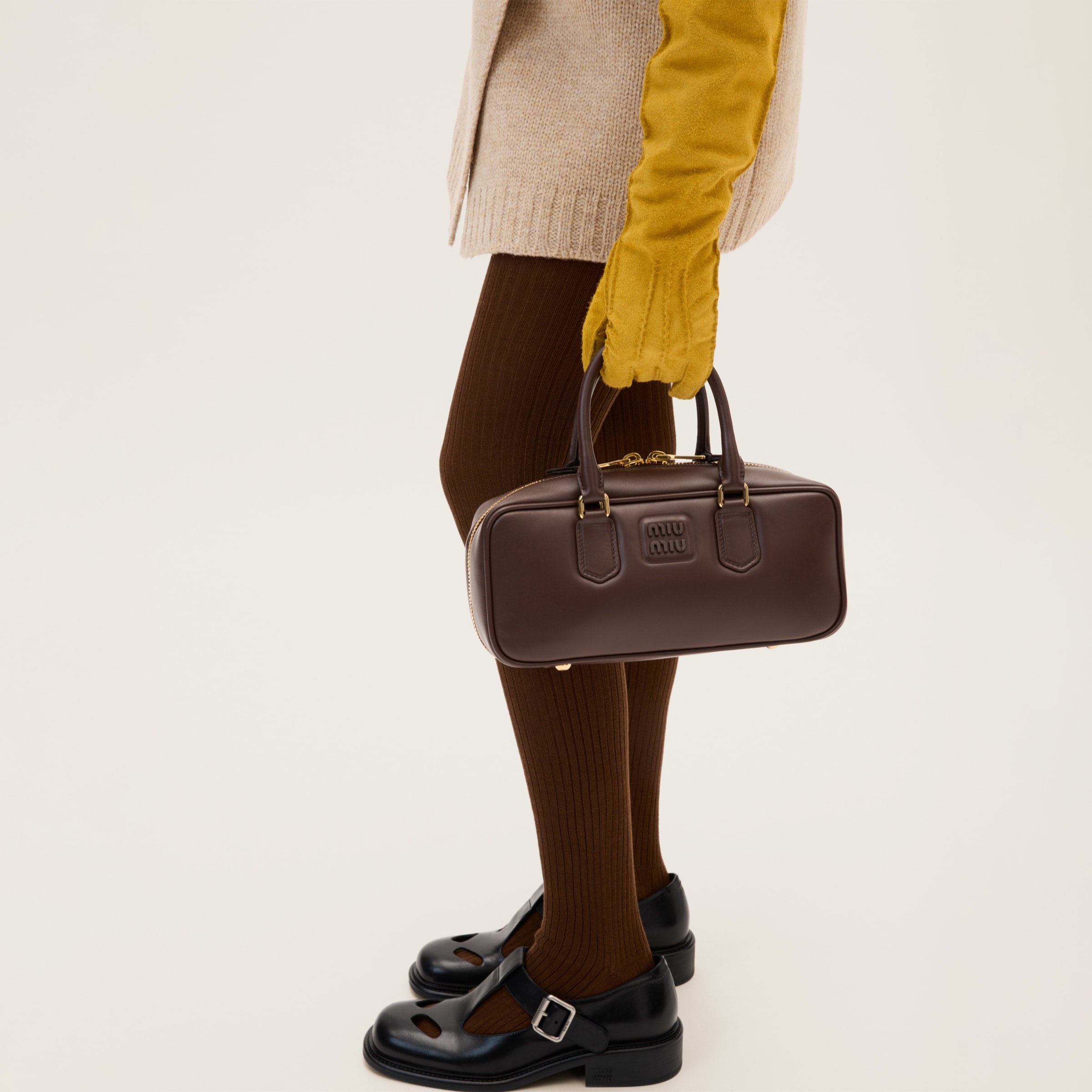 ハンドバッグ MIU MIU ARCADIE LEATHER BAG Briarwood Arcadie Leather Bag | Miu Miu