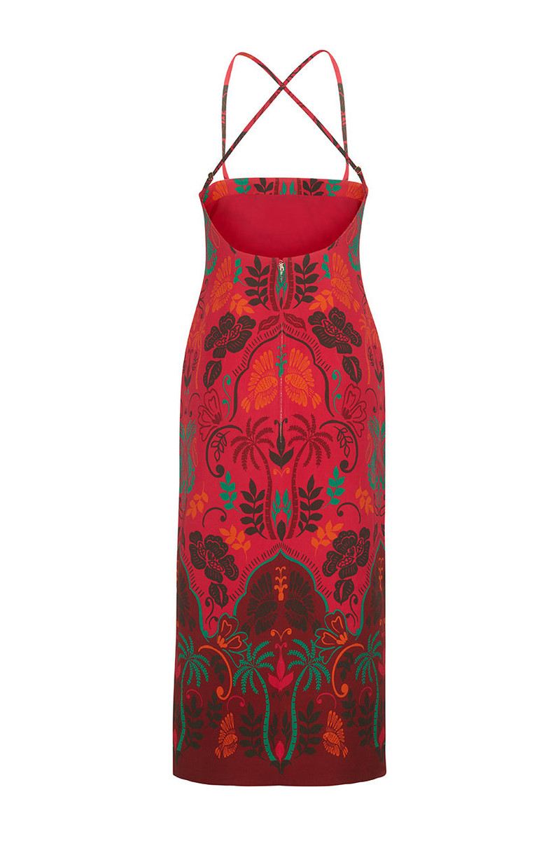 Dria Dress Vibrant Midi Dress with a Striking Tropical Print 3