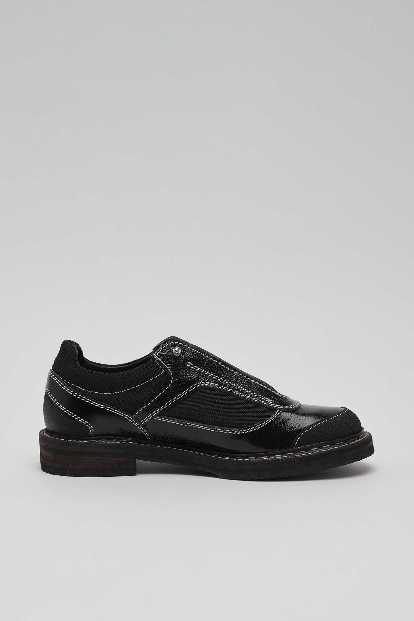 Cyber Derby Black Cracked Patent Leather - 4