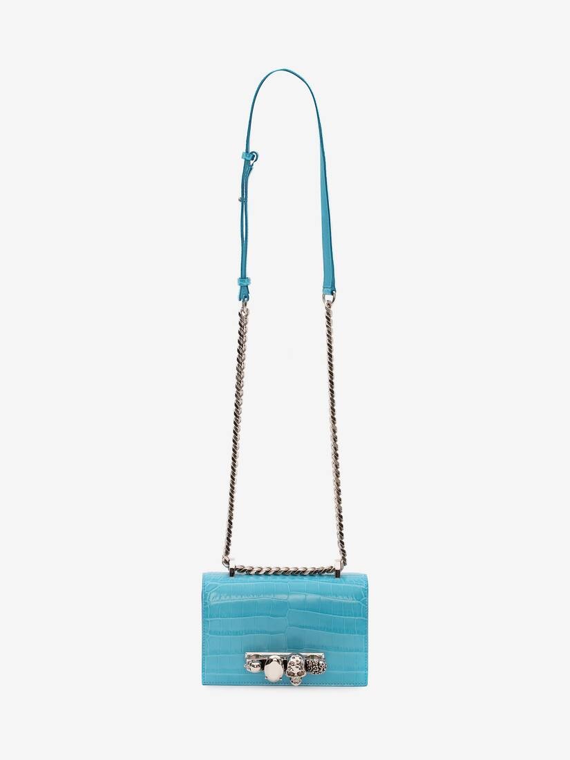 Mini Jewelled Satchel in Cerulean - 5