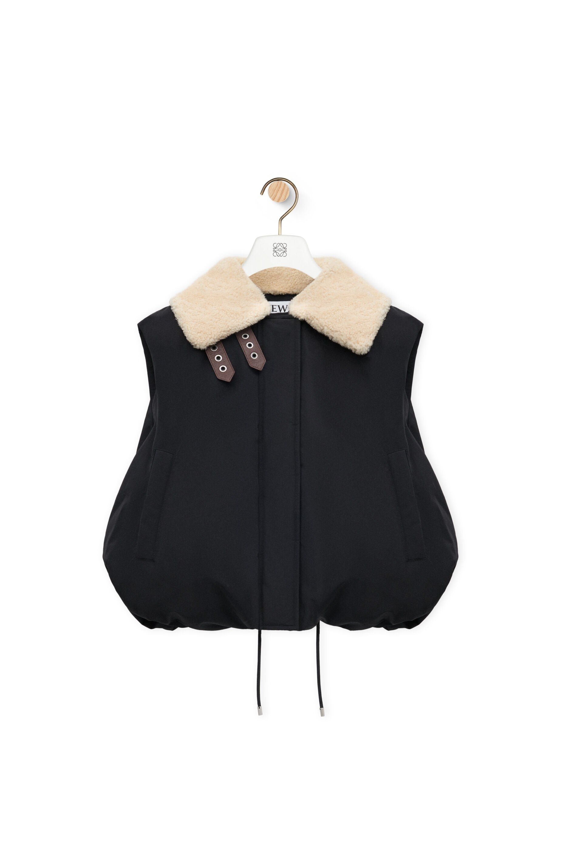 Puffer vest in cotton blend - 1