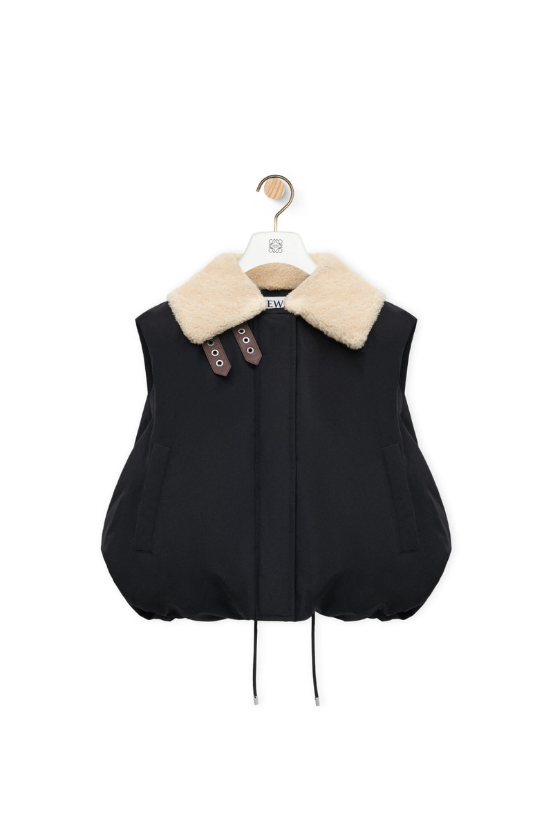Puffer vest in cotton blend 1