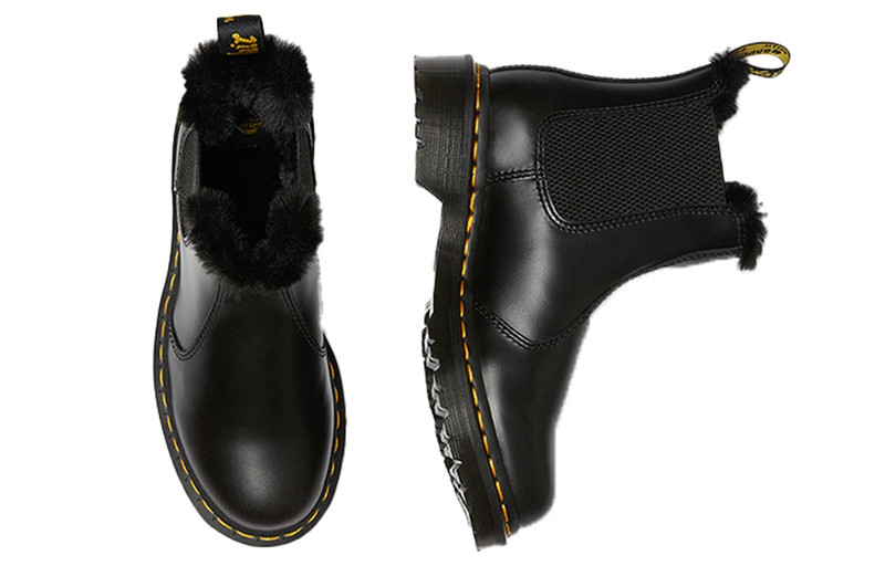 Dr. Martens Dr.Martens 2976 Leonore Faux Fur Lined Chelsea Boots 'Dark Grey' 26332021 outlook
