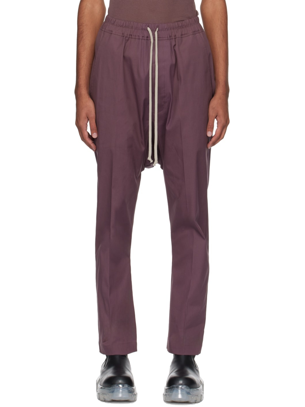 Purple Drawstring Trousers - 1