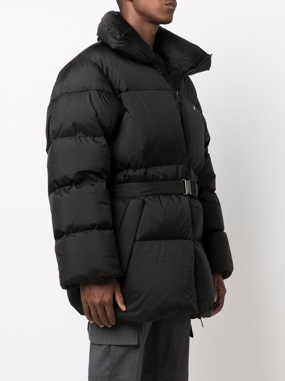 Hands Off belted puffer down jacket - 3