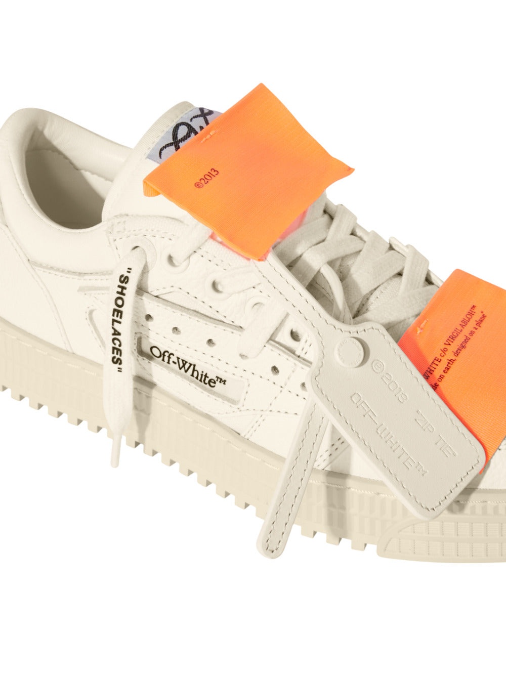 Off White Men Low Top 3.0 Off Court White-Orange Sneakers - 5