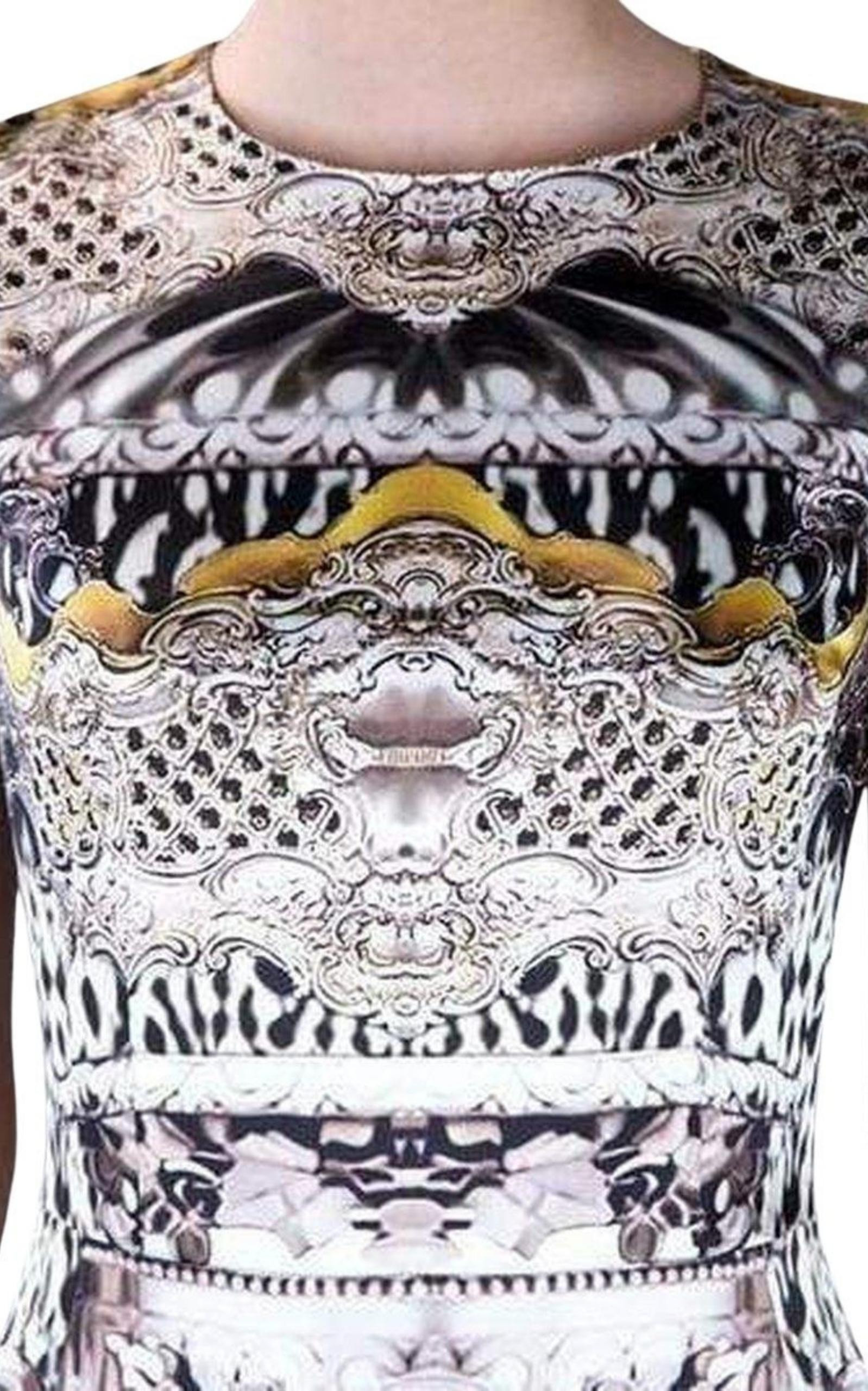 Mary Katrantzou - Ebony Scroll Print Silk Dress - 5