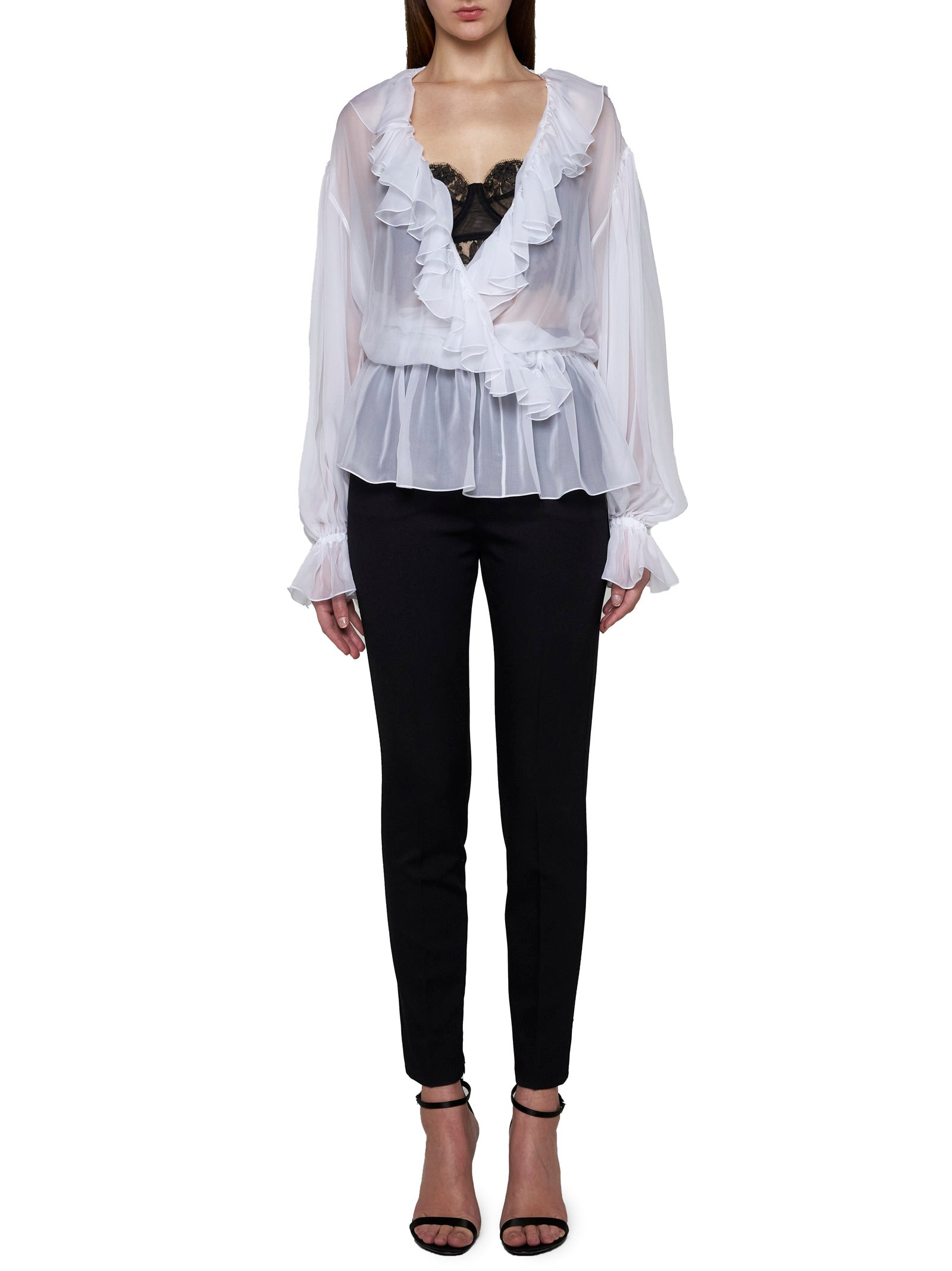 Stretch wool and silk trousers - 2