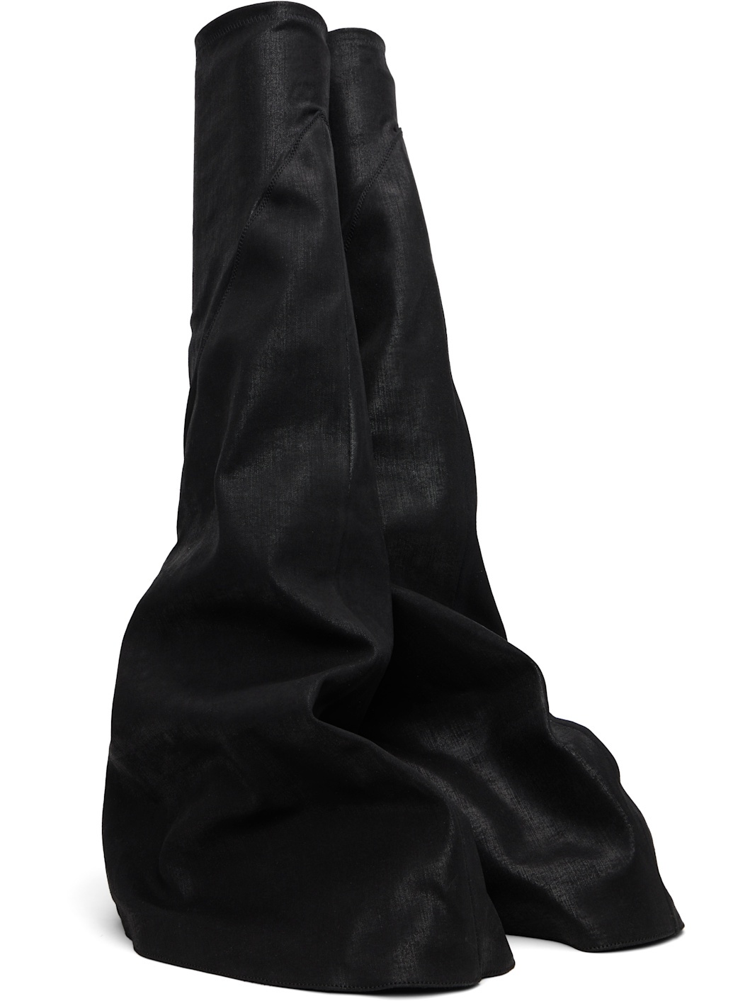 Black Hollywood Fetish Tall Boots - 4