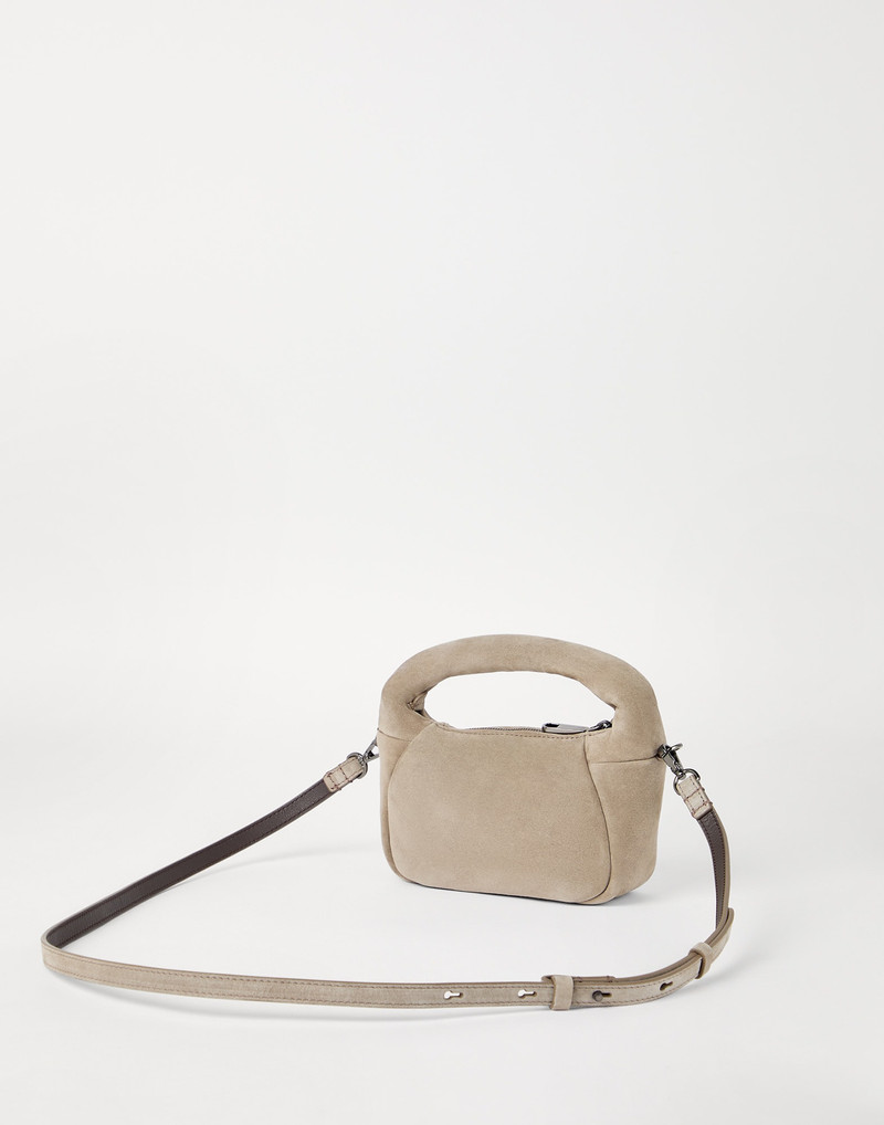 Brunello Cucinelli BC Duo mini hobo bag in suede outlook