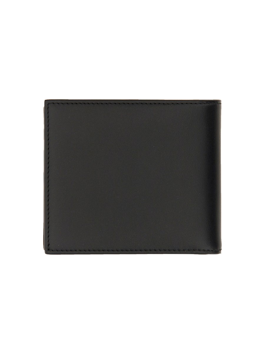PORTAFOGLIO BIFOLD IN PELLE DI VITELLO CON LOGO IN RILIEVO - 2