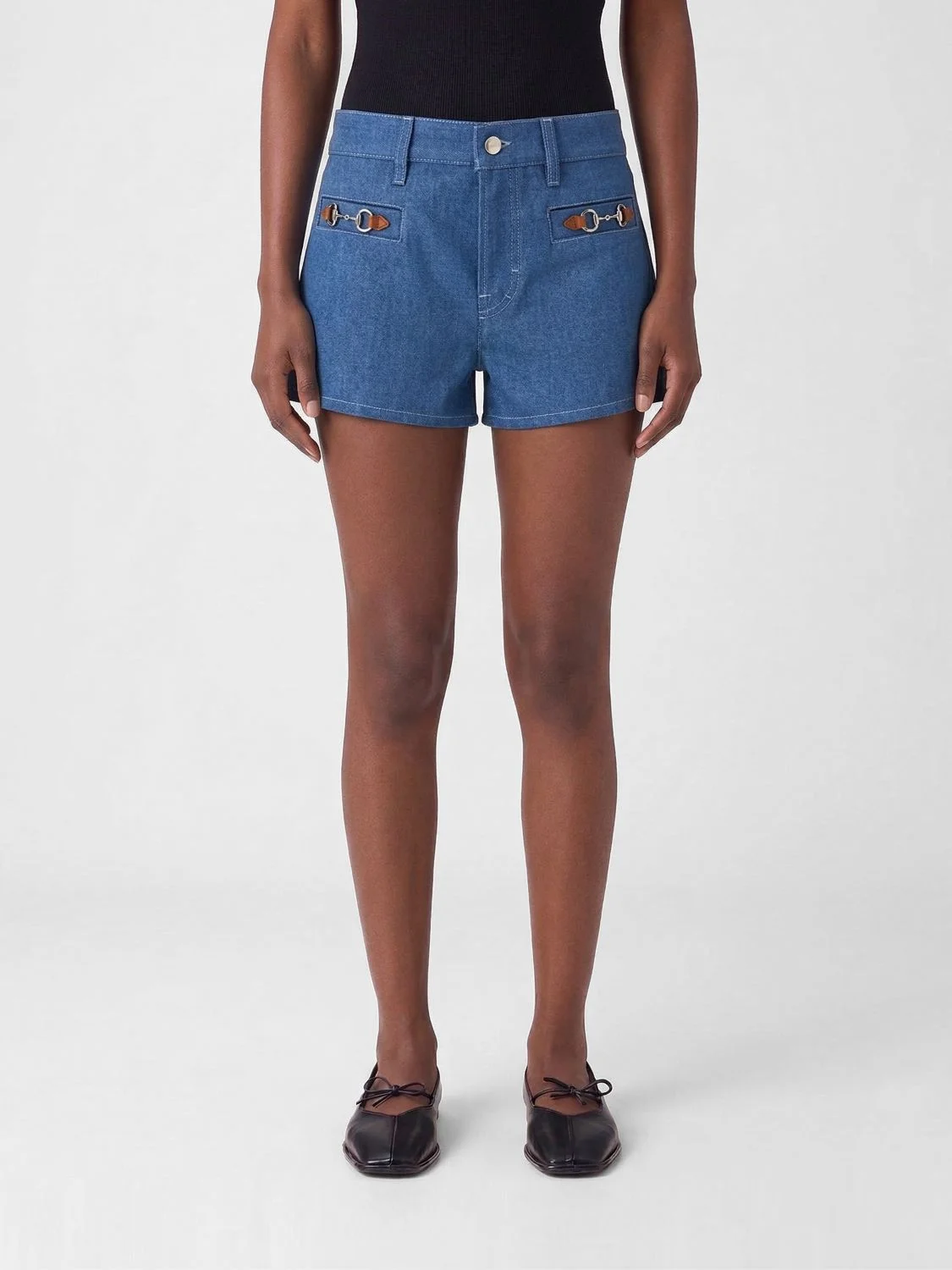 Gucci Women Cotton Shorts With Horsebit Gucci - 1