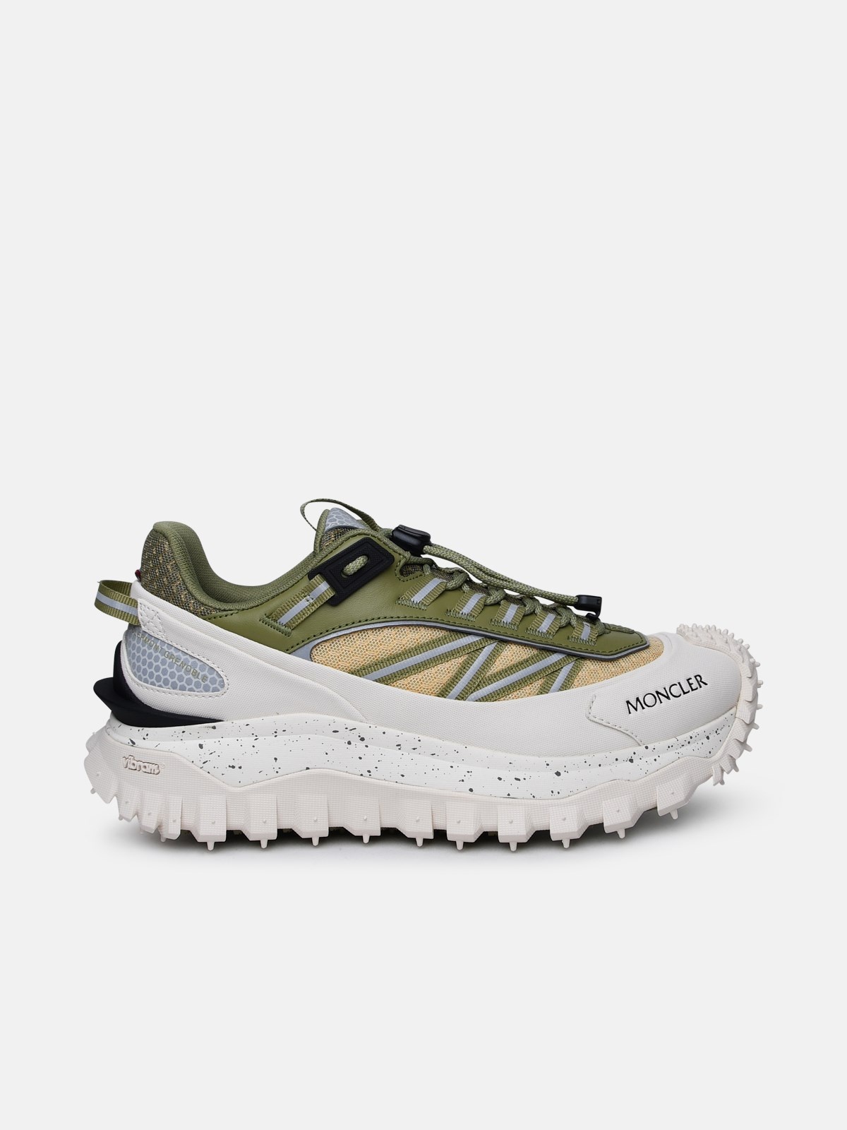 GREEN LEATHER BLEND SNEAKERS - 1