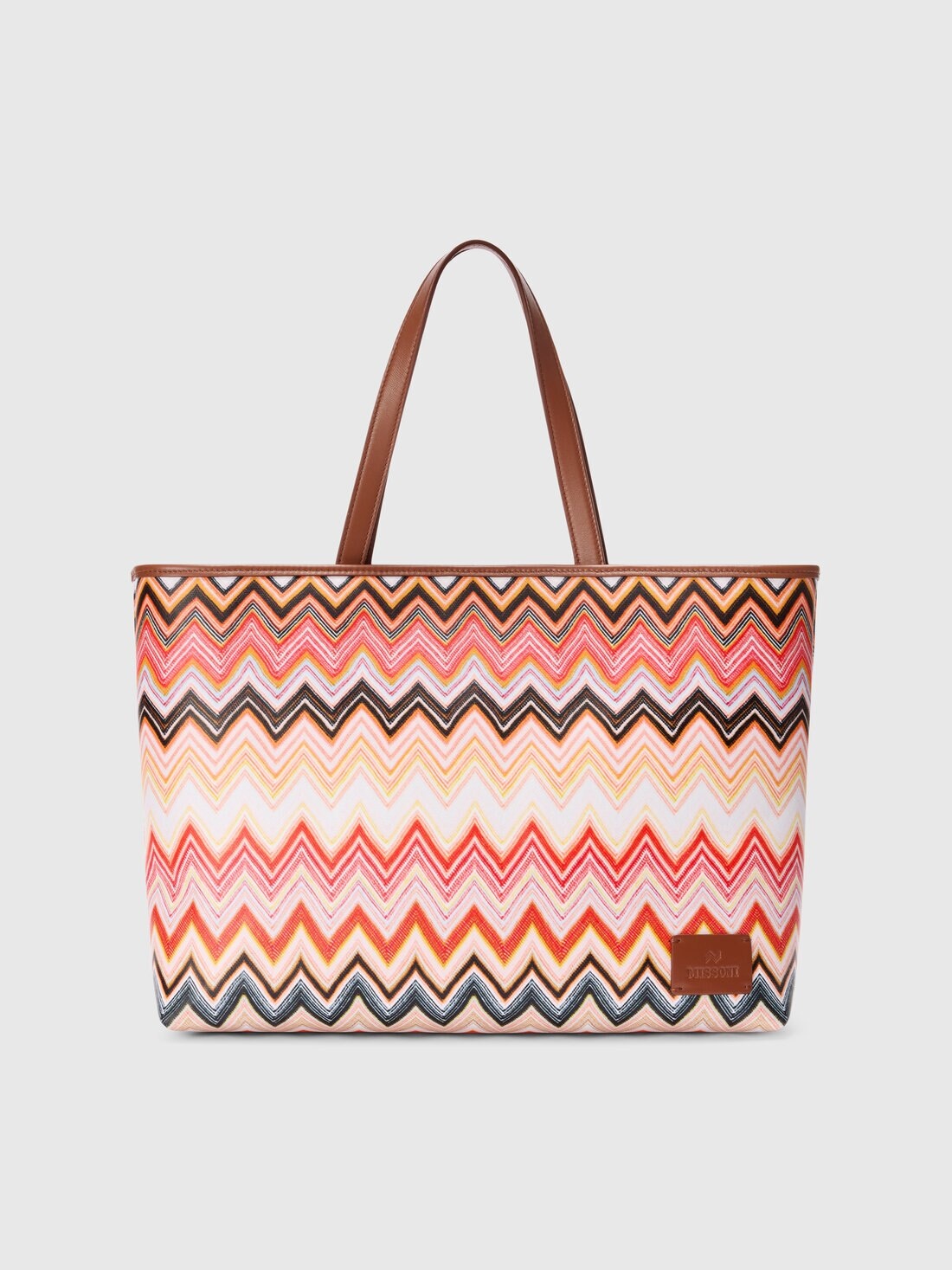 Chevron-worked tote bag - 1