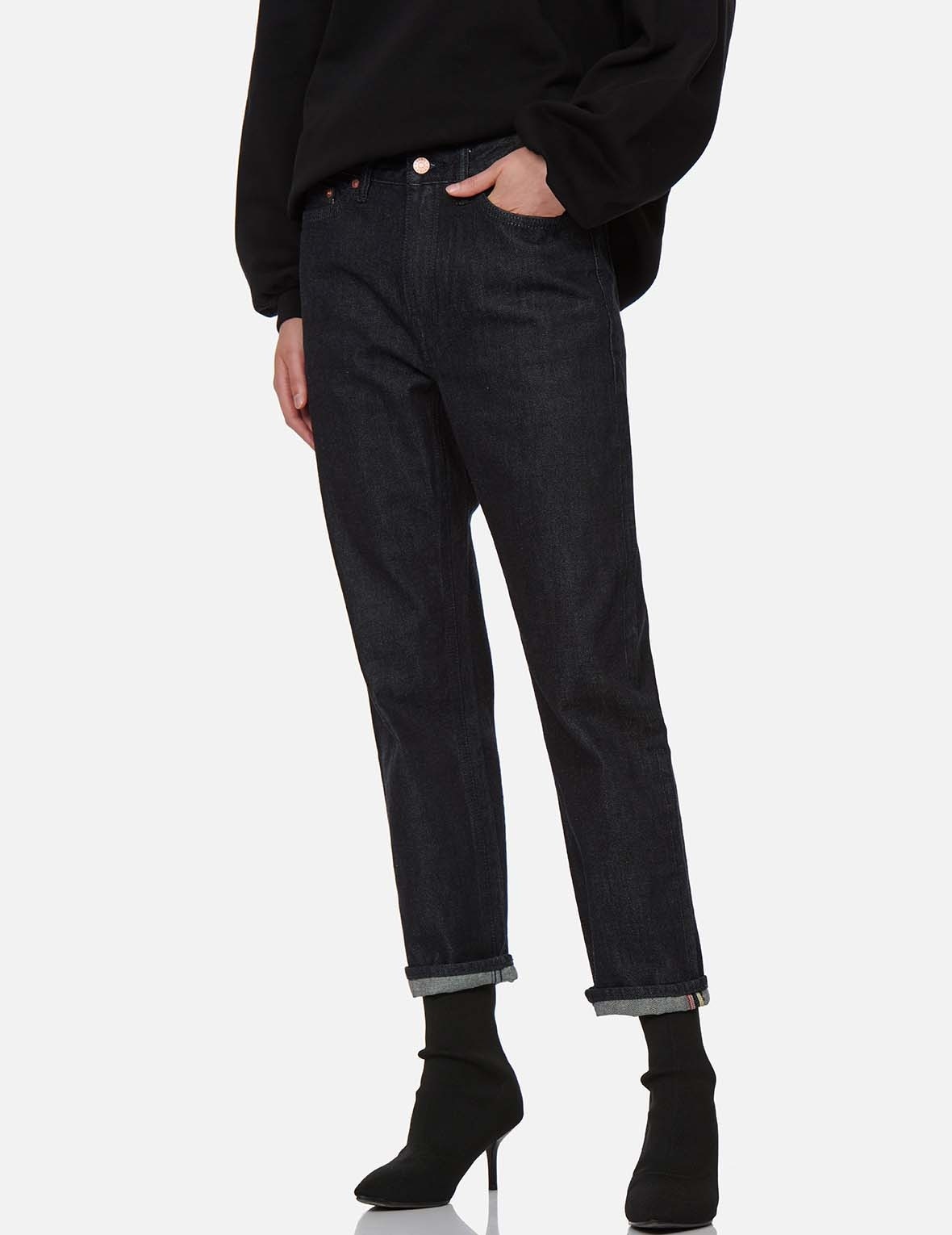 BROCADE AND FLORAL-PATTERN DAICOCK EMBROIDERY RELAX-CUT JEANS - 4