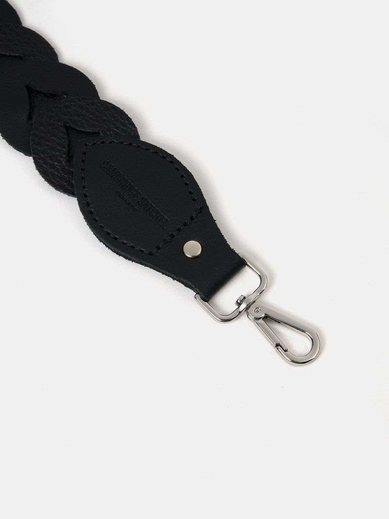 Cambridge Satchel The Plaited Shoulder Strap - Black & Black Celtic Grain outlook