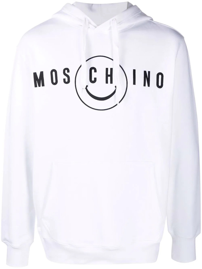 logo-print organic-cotton hoodie 1