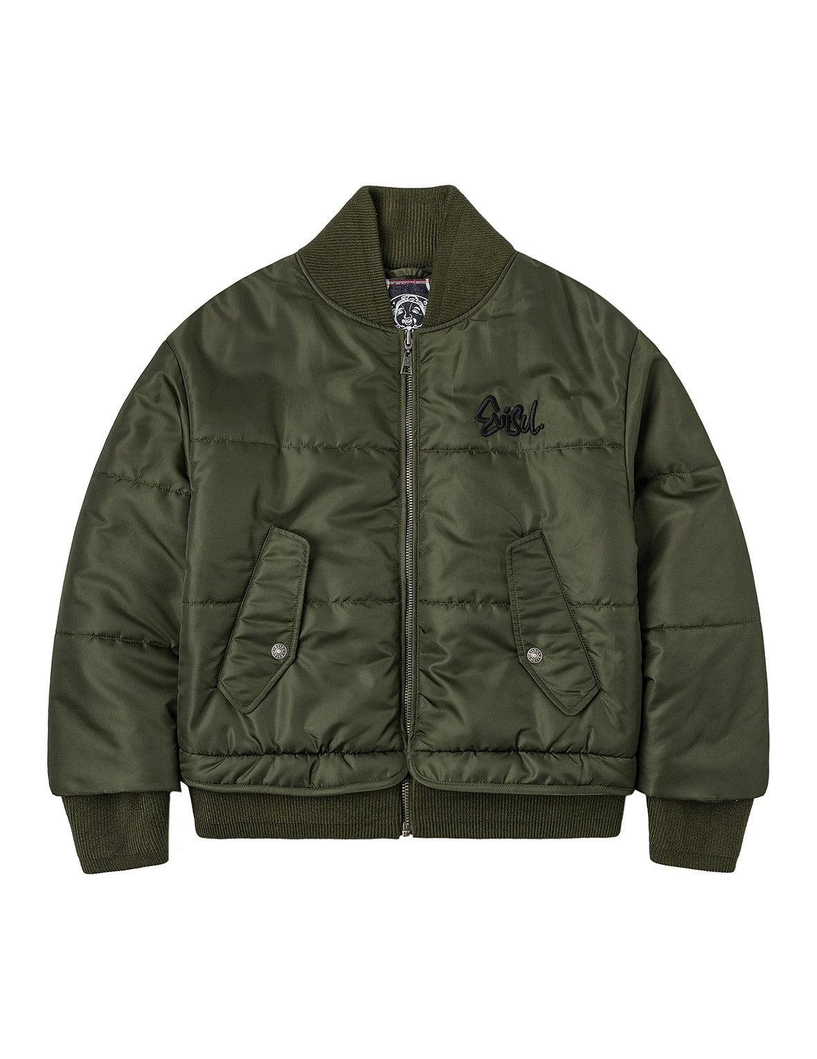 Logo Embroidery Fashion Fit Bomber Jacket - 15