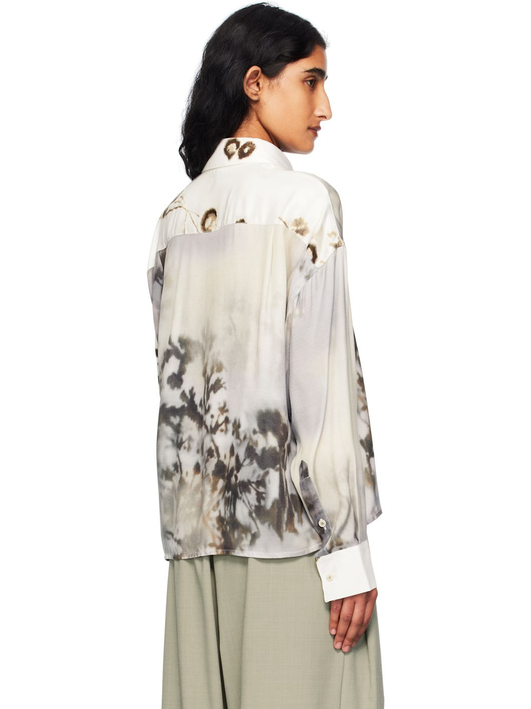 White Printed Classic Shirt - 3